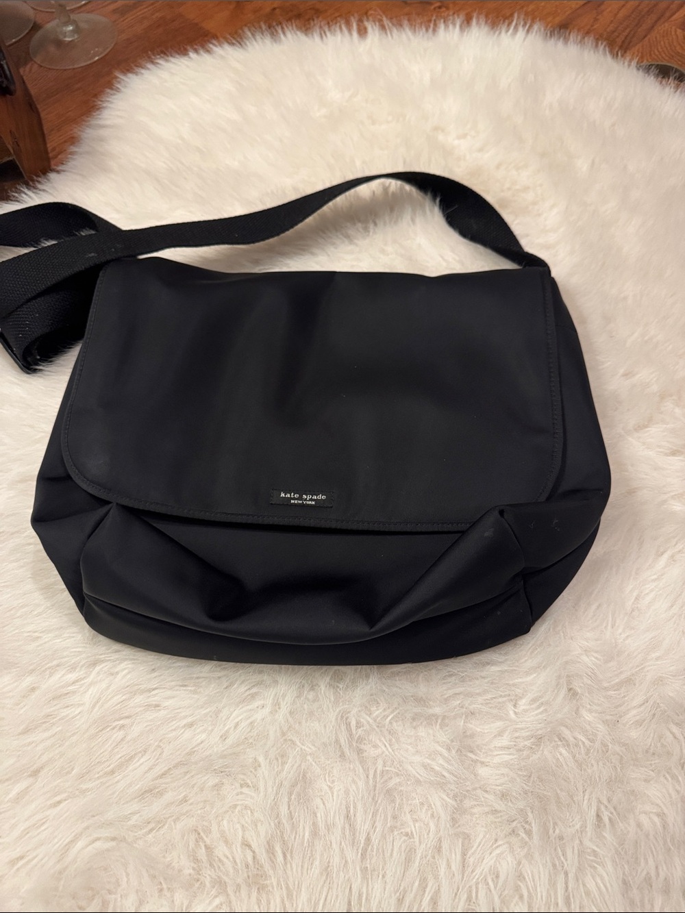 kate spade Black Nylon Messenger Crossbody Bag pre-owned